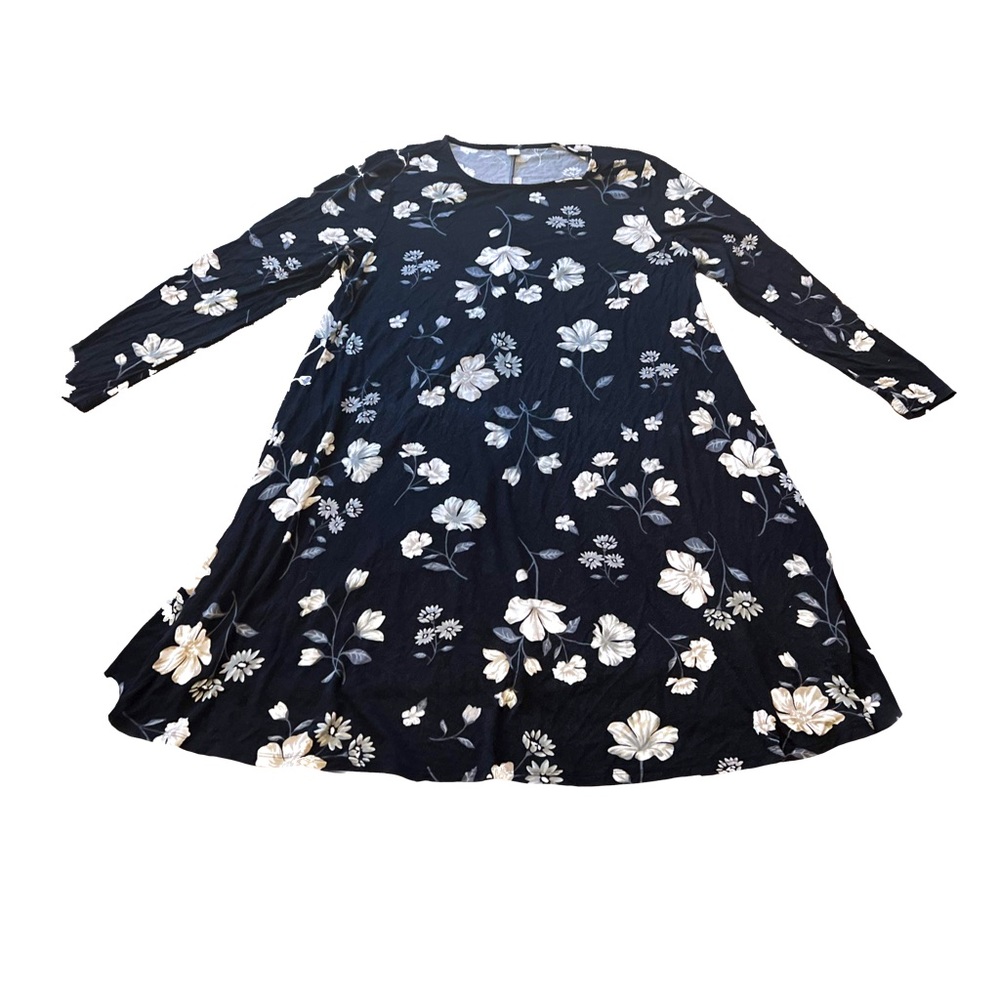 Old Navy black and white floral swing dress, XL